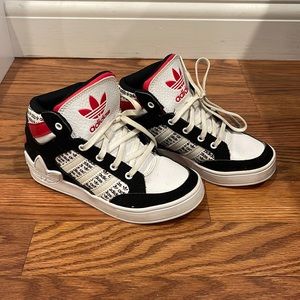 Adidas sneakers red black USED